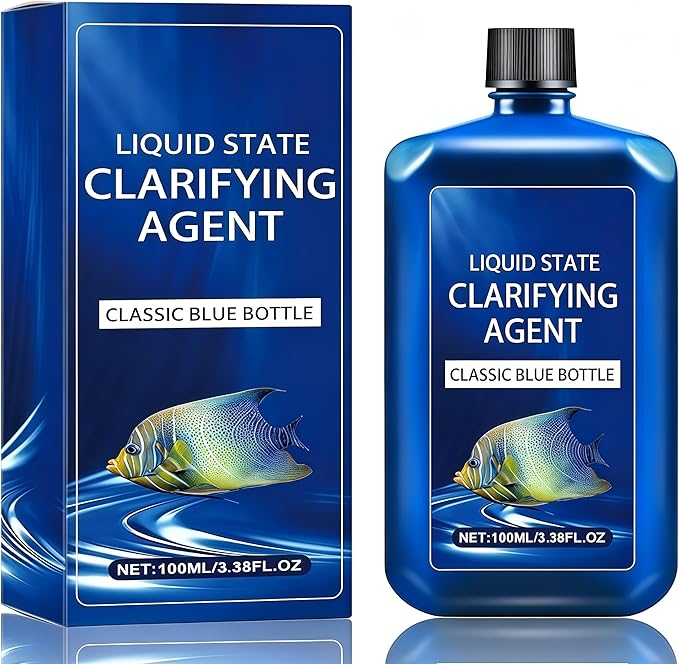 2026 New Fast-Acting Aquarium Water Clarifier, Water Clarifier for Fish Tank, Clears Cloudy Water & Maintains Clear Results, Powerful Fish Tank Water-Purification, for Freshwater (1 Pcs)