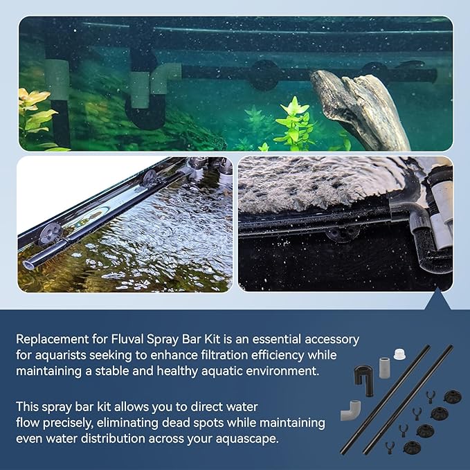Aquarium Spray Bar Replacement for Fluval Spray Bar kit Compatible with Fluval 06, 07 Canister Filters, Aquarium Filter Water Aeration Accessory (Model: AHGA234)