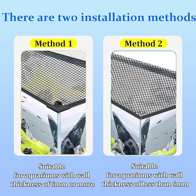 DIY Magnetic Fish Aquarium Anti-Jumping net Cover, Mesh Terrarium lid Aquarium Hood, Reptiles from Jumping Out