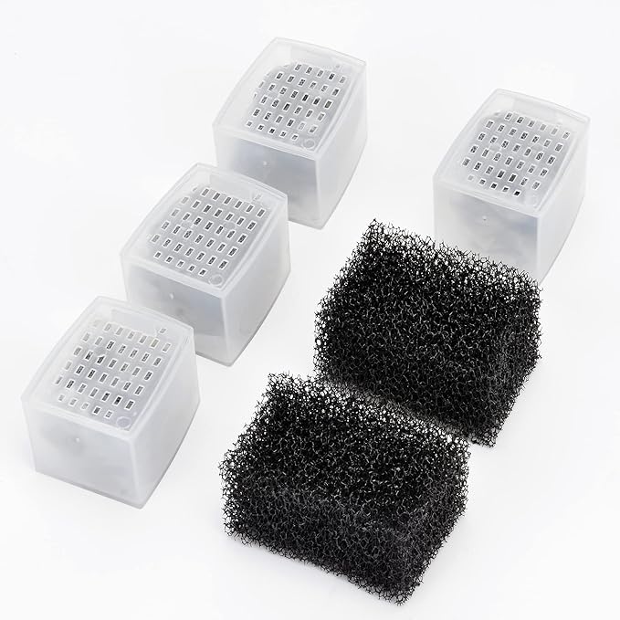 NICREW Replacement Cartridge for Fish Tank Filter Magi 380, Aquarium Filter Foam and Active Carbon