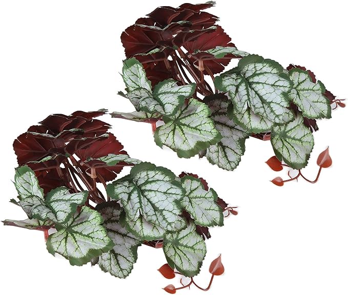 2PCS Artificial Water Plant,Simulation Vine,Lifelike Plastic Leaves Decoration with Suction Cup,Plastic Plant Aquatic Water Grass Decor for Fish Tank (Where Root Leaves)
