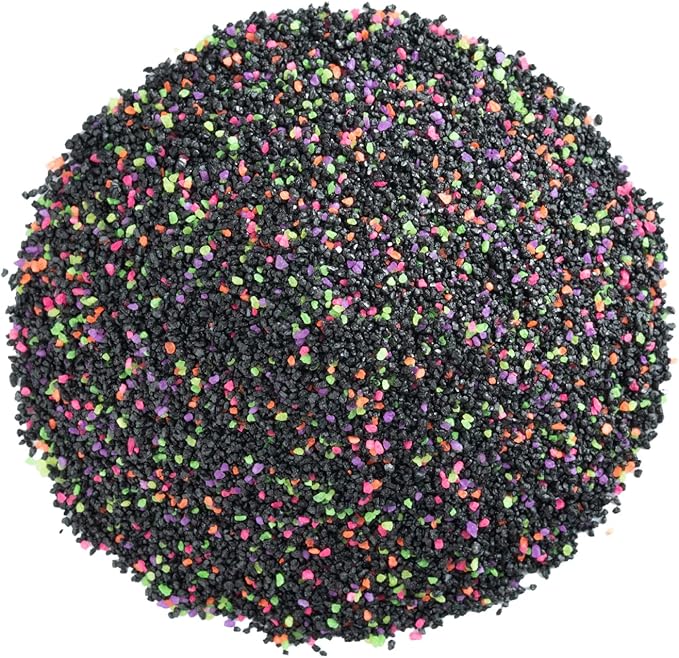 GloFish Aquarium Sand 5 Pounds, Black with Highlights, Complements Tanks and Décor, (AQ-78485) (Pack of 6)