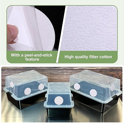 24 Pcs 2.5" Monotub Adhesive Filter Disks-2MM Thick Monotub Filter Discs-Monotub Filters for Mushroom Growing Supplies Filter Pad Replacements