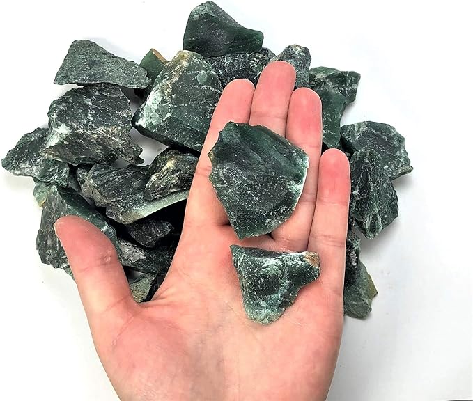 Fantasia Materials: 2 lbs Green Jasper Rough Stones from India