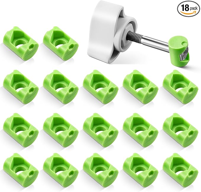 18 Pack Lid Fastener Barrel Nut Compatible with Fluval FX6 FX5 FX4 FX2 Canister Filter, Aquarium Filter Lid Fastener Replacement Part, Lock Nut Clamp Accessories (Barrels Only) (Green)