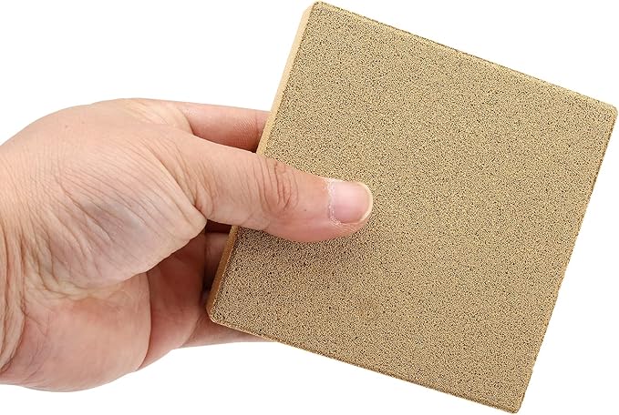 RealPlus Aquarium Filter Media Bio Ceramic Brick Bio Filter Media for Marine and Freshwater Aquarium Canister Filter Pond Fish Tank, 6 Pack (4" x 4" x 1")