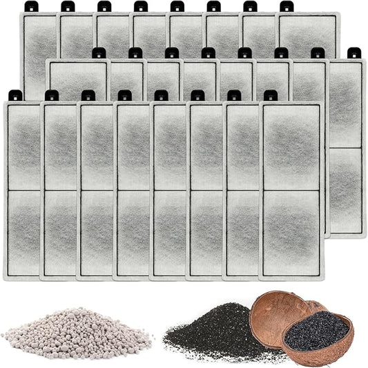 24-Pack Aquarium Filters Cartridge Replacement Compatible with Top Fin RF-L Large Retreat Filter Cartridges
