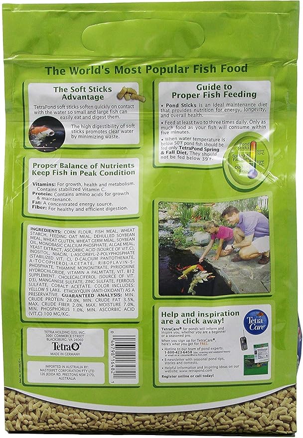 TetraPond Pond Sticks, Healthy Nutrition for Goldfish and Koi