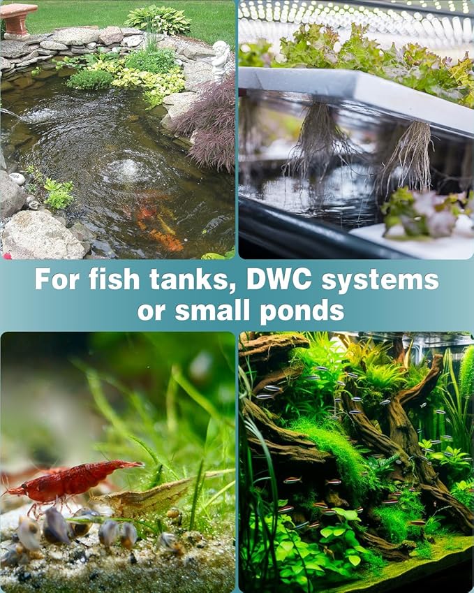Pawfly Air Stone 2 Inch, Aquarium Air Stone Ball Bubbler Airstone Oxygen Diffuser for Pump Fish Tank Buckets Small Pond and DWC System, 4 Pack