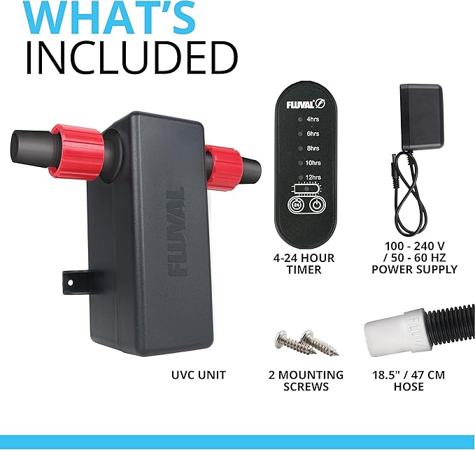 Fluval in Line UVC Clarifier for Aquarium Filters