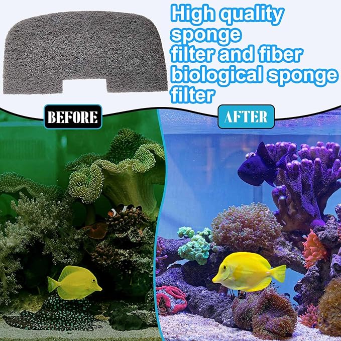 Threlaco 10 Pack Compatible with Fluval 106/206/107/207 Nitrite Remover Pads, Aquarium Canister Filter Media Replacement Pads for Fish Tank