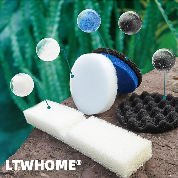 Foam Filter Set, Fine Filters, Carbon Filters, Bio-Foam Filters and Polishing Pads Fit for Fluval FX5 (Pack of 42)