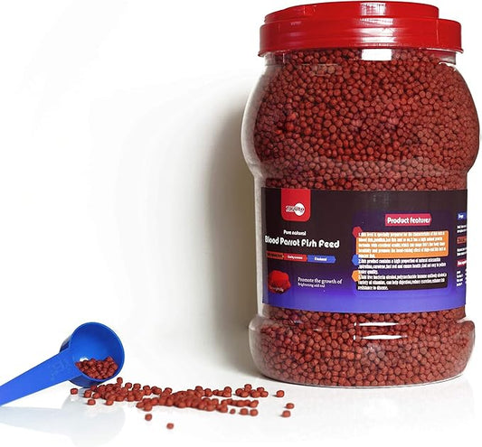 High Protein Floating Sticks Fish Pellets for Arowana, Oscars, Flower Horns, Red Parrots, 1kg (2.2lb)