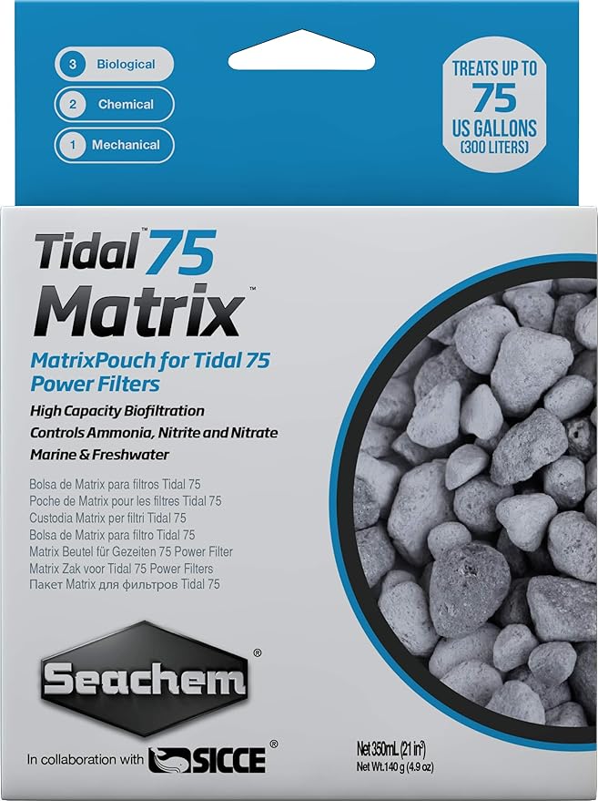 Seachem Laboratories 6507 350 ml 75 Matrix Tidal Filter