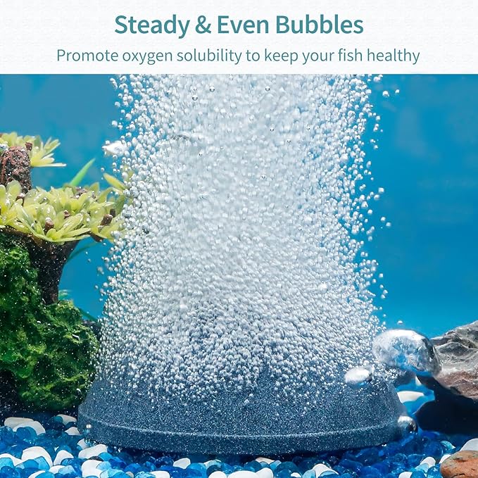 Pawfly Aquarium Air Stone 4 Inch Bread, Fish Tank Air Stone Oxygen Diffuser for Air Pump Fish Tank Bucket Pond and DWC Reservoir