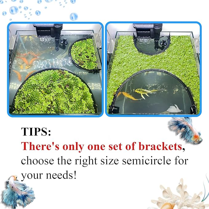 Floating Plant Corral for Aquarium, Fish Tank Accessories to Protects Duckweed from Filters, Automatically Adjusts Height According to Water Level, Suitable for All Duckweed and all aquariums(Style 2)