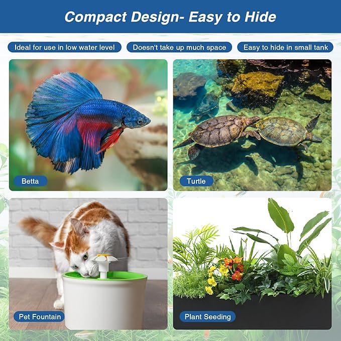 hygger 50W Small Aquarium Heater for Betta Fish Tank with Adjustable Temperature External Controller and Over-Temperature Protection for 10-20 Gallons Freshwater & Saltwater Fish Tank Turtle Tank