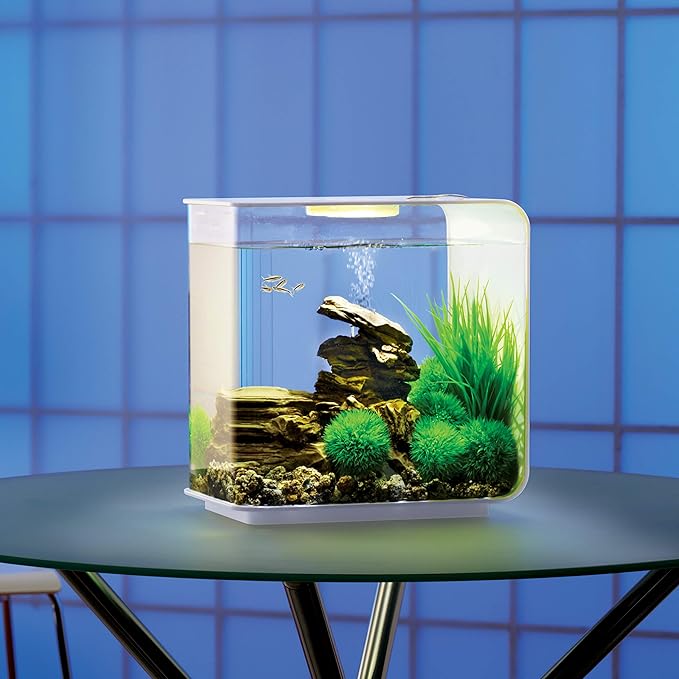biOrb Flow 15 Aquarium with LED - 4 Gallon, White