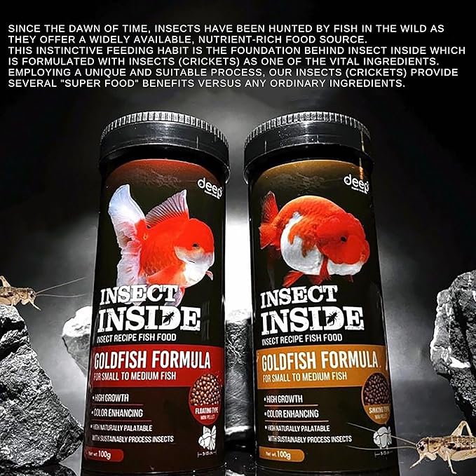 A.D.P. Deep Growth Fast & Jelly Enhancer 100 g. Goldfish Food Mini Floating Pellet 1.5 mm, High Protein 45% Build Big Body & Color Enhancing Aquarium Baby Newborn Fry Tropical Fish Food
