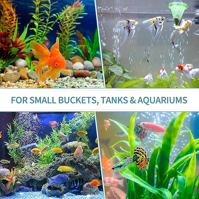 Pawfly Aquarium 1 Inch Air Stone Cylinder Grey Bubble Diffuser Oxygen Aerator Stone for Nano Air Pumps Small Buckets and Fish Tanks,20 Pack