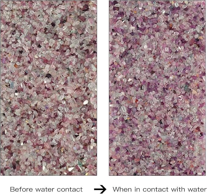 Lainrrew Aquarium Gravel,2.2 lb Decorative Rocks Fluorite Decorative Crystal Pebbles-Rose Stones, Crystals Gravel Quartz Tumbled Stone,Aquarium Gravel Sea Glass Rock Crystal Pebbles (3-5 mm)