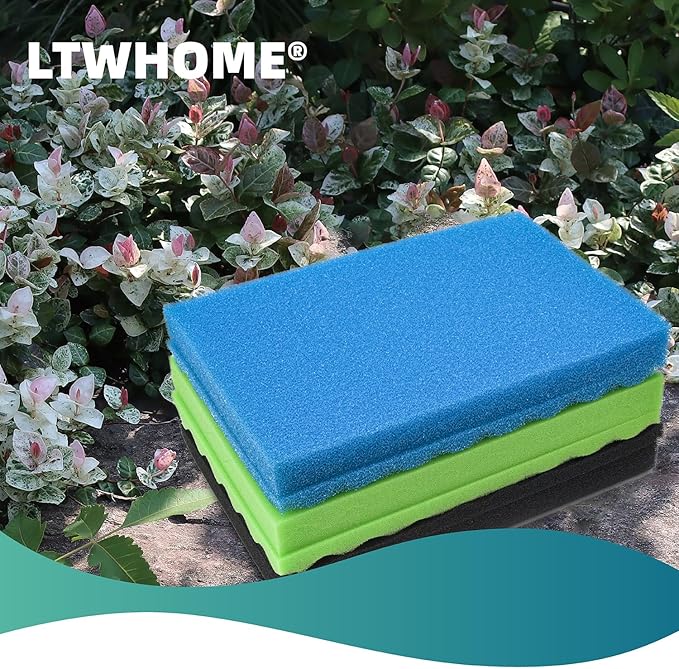Fish Pond Foam Filter Sponge Set 17" X 11" Media (Pack of 3 Sets)