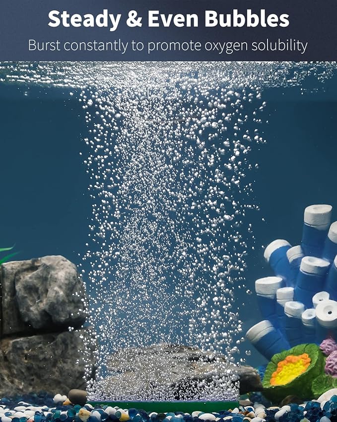 Pawfly Aquarium Air Stone Bar Bubbler 4 Inch, Fish Tank Bubbler Stone with Plastic Base Square Oxygen Diffuser for Nano Air Pump Small Bucket and Fish Tank, 4 Pack