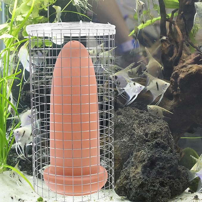 Hemobllo Fish Spawning Barrel 9X4X4 Inch Breeding Bucket for Angelfish and Shrimp Aquarium with Easy Clean Design and Decorative Use