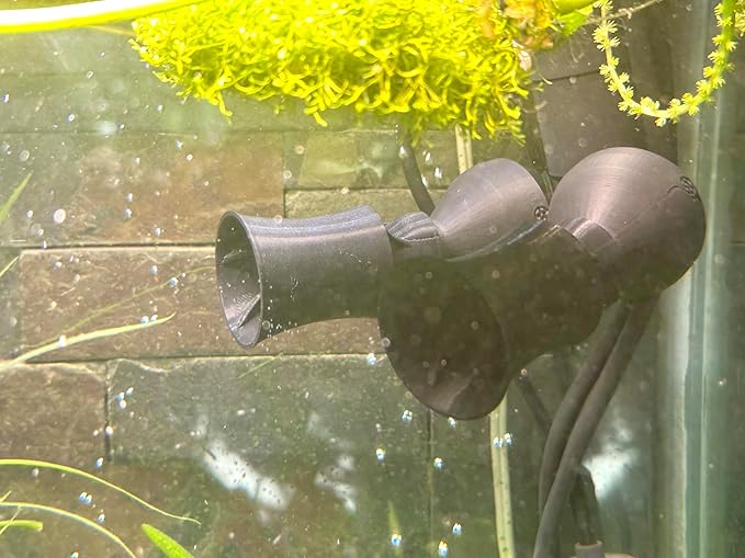 Random Flow Generator Nozzles Compatible with Fluval FX2, FX4, FX6, TPU Upgrade Accessory, Black, Set of 2 with Adapters
