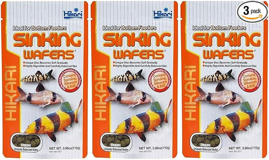 Tropical Sinking Wafers Fish Food [Set of 3] Size: 3.88 OuncesQ
