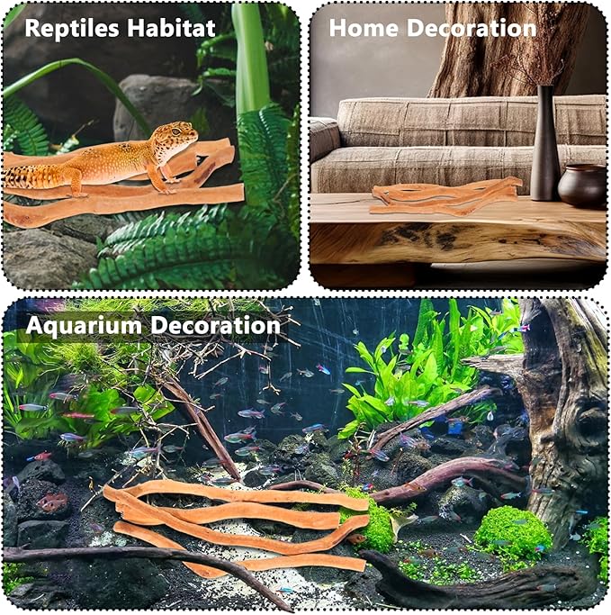 250g Natural Driftwood for Aquarium, Mix Natural Wood Roots, Wood Long Driftwood, Applies to Reptile Branches Terrarium, Driftwood for Aquarium Decor