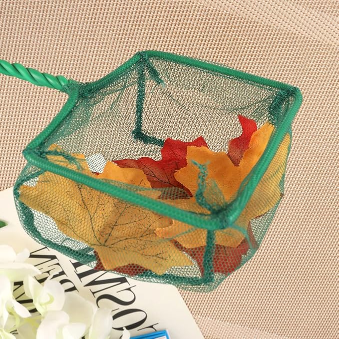 UKCOCO 5pcs Aquarium Fish Net, 3 Inches Small Mesh Fish Catch Nets with Plastic Handle Unbreakable Fish Tank Goldfish Net Green
