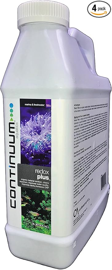 Continuum Aquatics Redox Plus – Improves Aquariums Water Quality, Clarity, and Increases ORP in Marine Saltwater and Freshwater Aquariums (2-l)