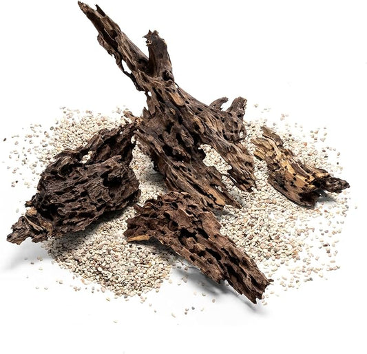 Ultum Nature Systems Driftwood - Dragon Drift Wood for Fish Tank, Planted Tank, Terriarium, Paludarium - Versatile Natural Driftwood Decor, Events Wood Centerpiece - Dragon Wood, L 14-20, 3 Pack