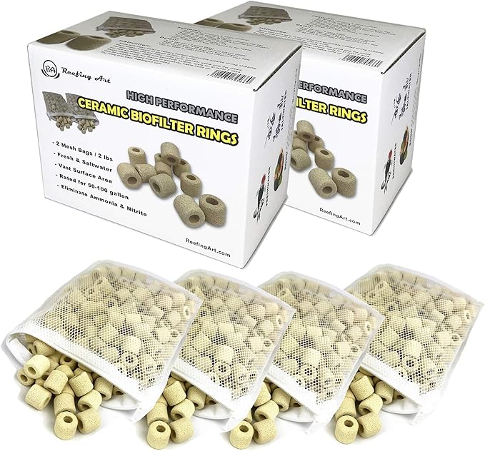 Ceramic Filter Media Bio Filter Rings 0.7lb / 2lb / 4lb / 8lb (4lbs)