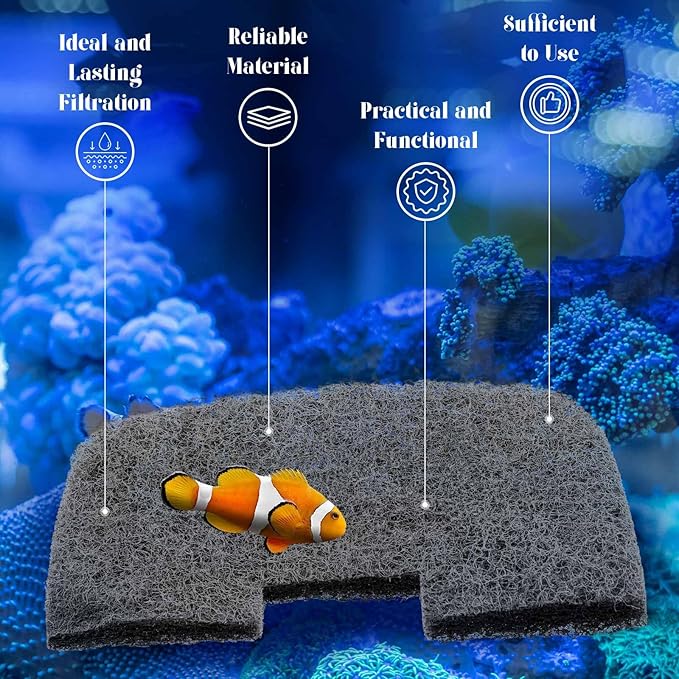 Threlaco 10 Pack Compatible with Fluval 106/206/107/207 Nitrite Remover Pads, Aquarium Canister Filter Media Replacement Pads for Fish Tank