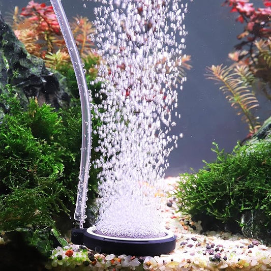 hygger Air Stone for Aquarium: Quiet High Dissolved Oxygen Diffuser Kit for Freshwater or Saltwater Fish Tank and Hydroponic Air Pump-Disc 2 x 2 Inch Air Bubble Stone Without air Pump