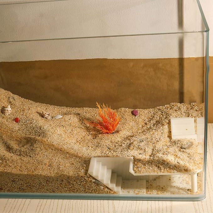 Aquarium Undergravel Fish Tunnel Hide Cave Corner Fishes Tank Decorations Under Gravel Viewing Tunnel Fish Cave for Aquarium Hideout (White,Style 3)