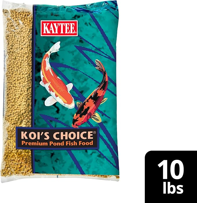 Kaytee Koi’s Choice Koi Floating Fish Food, for Koi, Goldfish and Pond Fish, 10 pounds (Pack of 2)