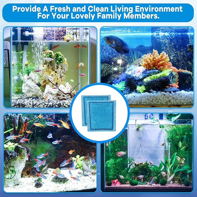 xbbwmrs 16 PCS Aquarium Filter Cartridge Compatiable with Aqua-Tech Filters (EZ-Change #3) Fish Tank Filter Cartridge Compatiable with Aqua-Tech 20-40 & 30-60 Power Filter