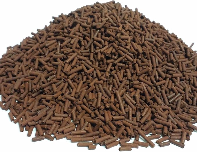 Bloodworm 3/64" x 1/4" Sinking Micro Sticks for Discus, Cichlids, Carnivores, Plecos, Catfish, Shrimp, Snails, All Community Tropical Fish...1/4-lb