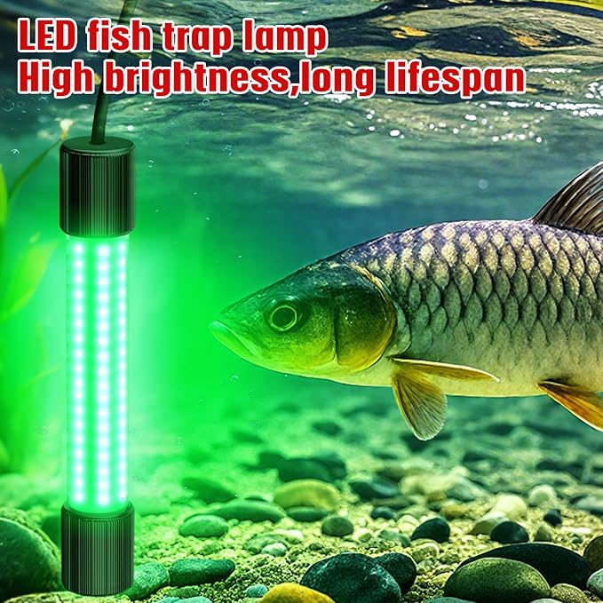 Underwater Fishing Green Light Compatible with Milwaukee M18 Battery,1300 Lumens, LED Light for IP68 Waterproof Submersible Fishing Light Attractants for Night Fishing, Docks, Boats, Kayaks