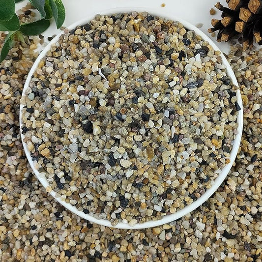 YISZM 10lbs Aquarium Gravel, 1/8"(2-4mm) Natural River Rocks Succulent Cactus Pea Gravel for Plants, Fish Tank, Decorative Pebbles for Gardening, Flower Pots, Vase Fillers, Landscaping