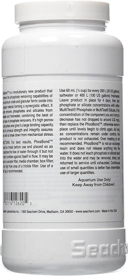 Seachem PhosBond Phosphate Silicate Remover Aquarium Filter Media, 500ml