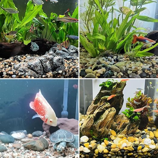 5LB Decorative River Rocks Gravel - 2/5/'' Mixed Color Gravel for Vase Filling, Flower Pot Paving. Gravel for Garden Decoration,Landscaping,Aquarium Aquascape Gravel, Fish Tanks Gravel.