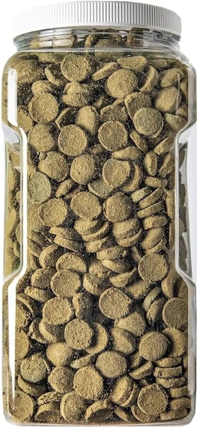 18mm - 3/4" Wafers of Spirulina, Algae, Veggies, Sinking Wafers for Bottom Fish, Shrimp, Snails, Crabs, Crayfish, All Tropical Fish, Zeigler Wafer…1-lb & 10oz Med Jar