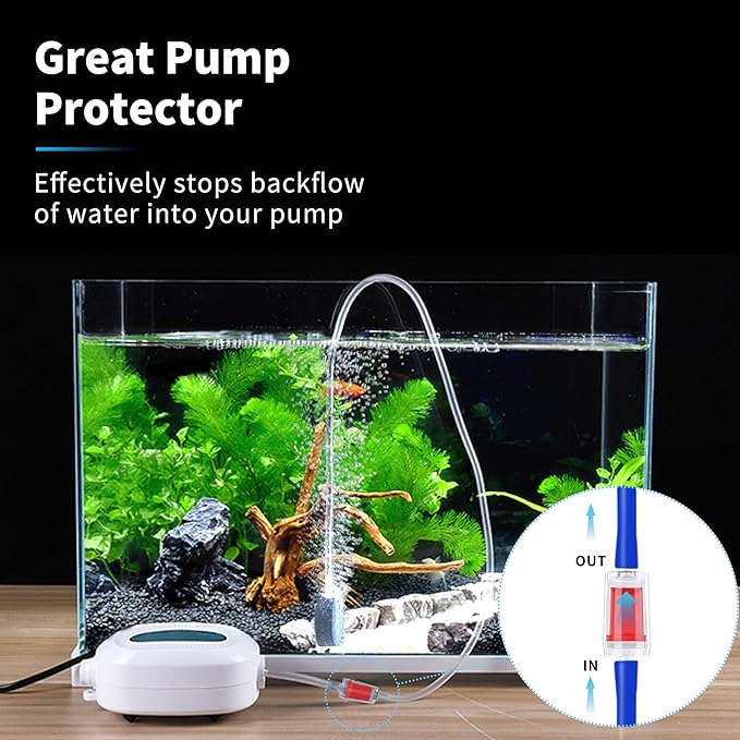 Premium 25FT 3/16inch Air Hose for Aquarium with Connector,Check Valve, Control Valve Accessories (Green, 25 ft.)