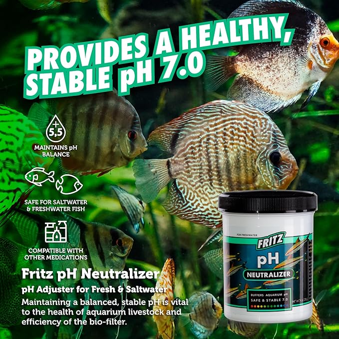 Fritz Aquatics 80284 Fritz pH Neutralizer for Fresh and Salt Water Aquariums, 1/2-LBS, .5-Pound