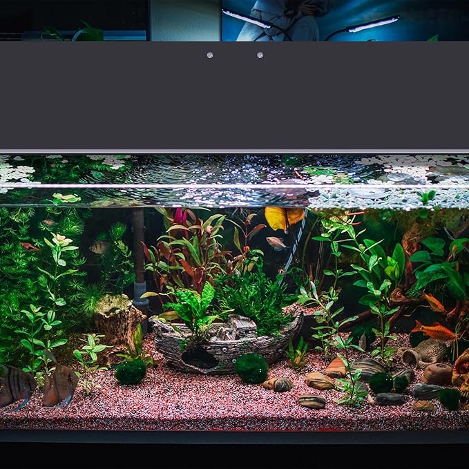 Sieral Aquarium Polycarbonate Canopy Set 29 x 11.38 x 0.12 Inch for 20/29/37 Gallon Without Center Brace Aquariums Cover Fish Tank Lid with a Hook Knife, Black