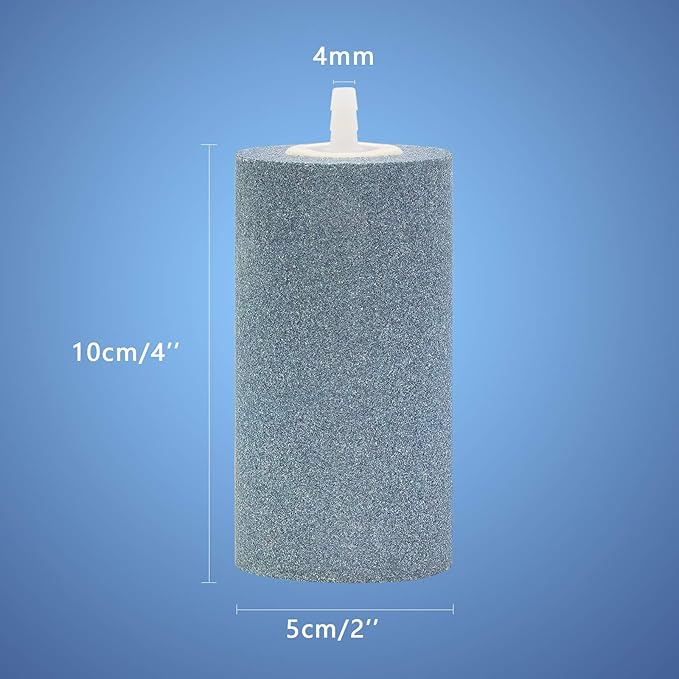 2Pcs 4 X 2-inch Large Air Stones Cylinder for Hydroponic Systems, Ponds, Aquarium, Fish Tank